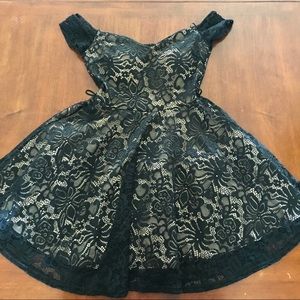 Classic Black Dress with Flare Skirt